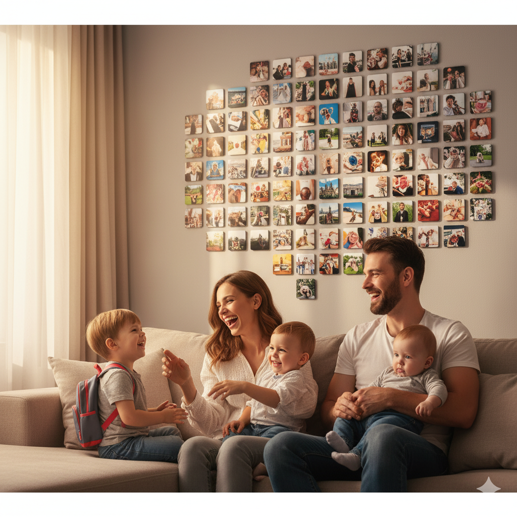 Set of 12 Photo Magnets – “Twelve Reasons to Smile Every Day”