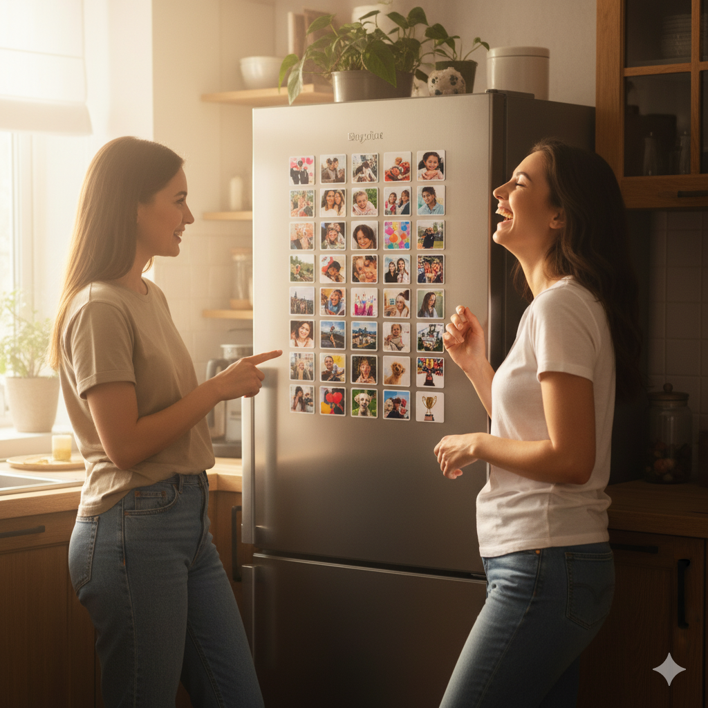 Set of 12 Photo Magnets – “Twelve Reasons to Smile Every Day”